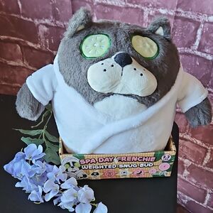 Cozy Frenchie Spa Plush with Cucumber Eyes CLEARANCE